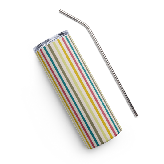 Rainbow Lines Stainless Tumbler