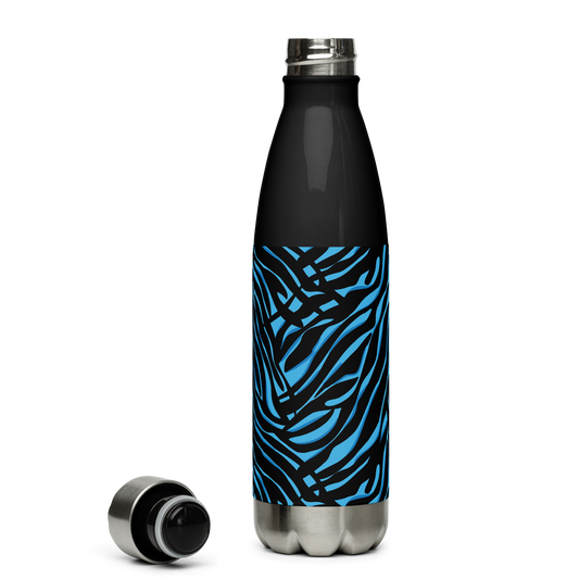 Blue On Black Stainless Water Bottle